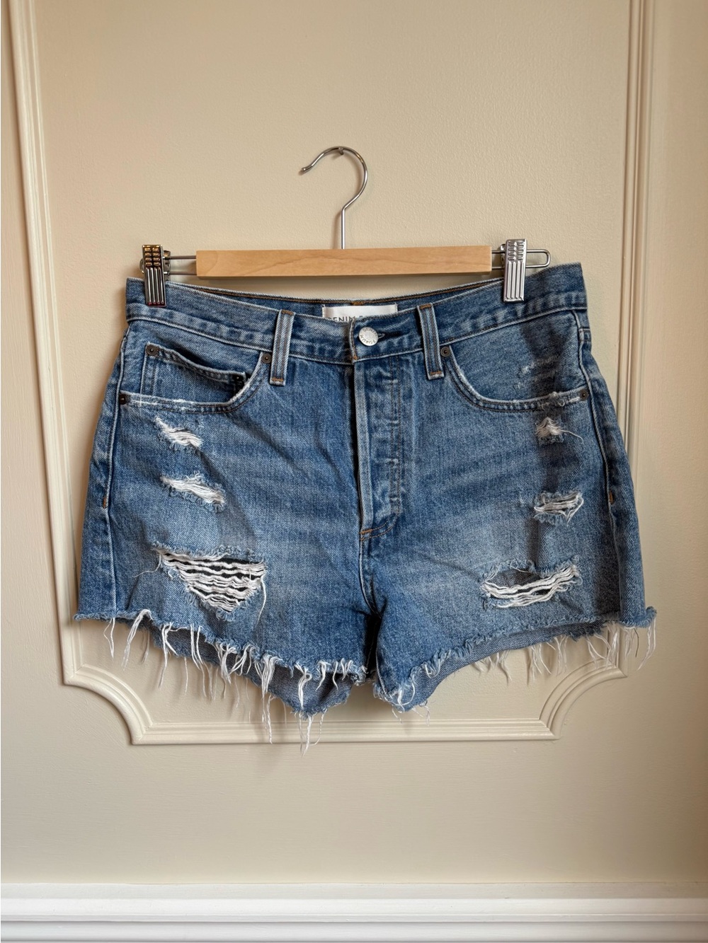Denim Forum High Waisted Shorts